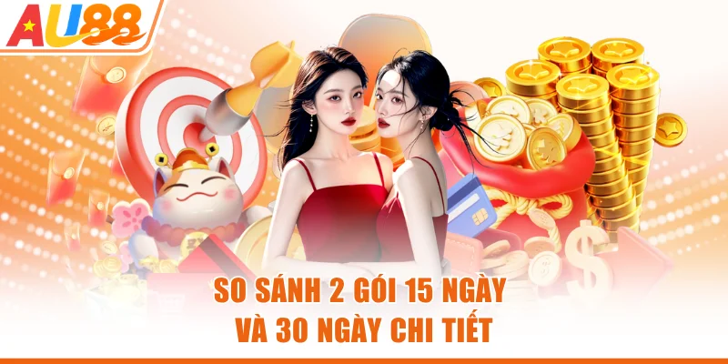 So sánh 2 gói 15 ngày và 30 ngày chi tiết